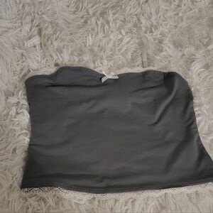 XS Edikted Gray Lace Trim Camisole Top